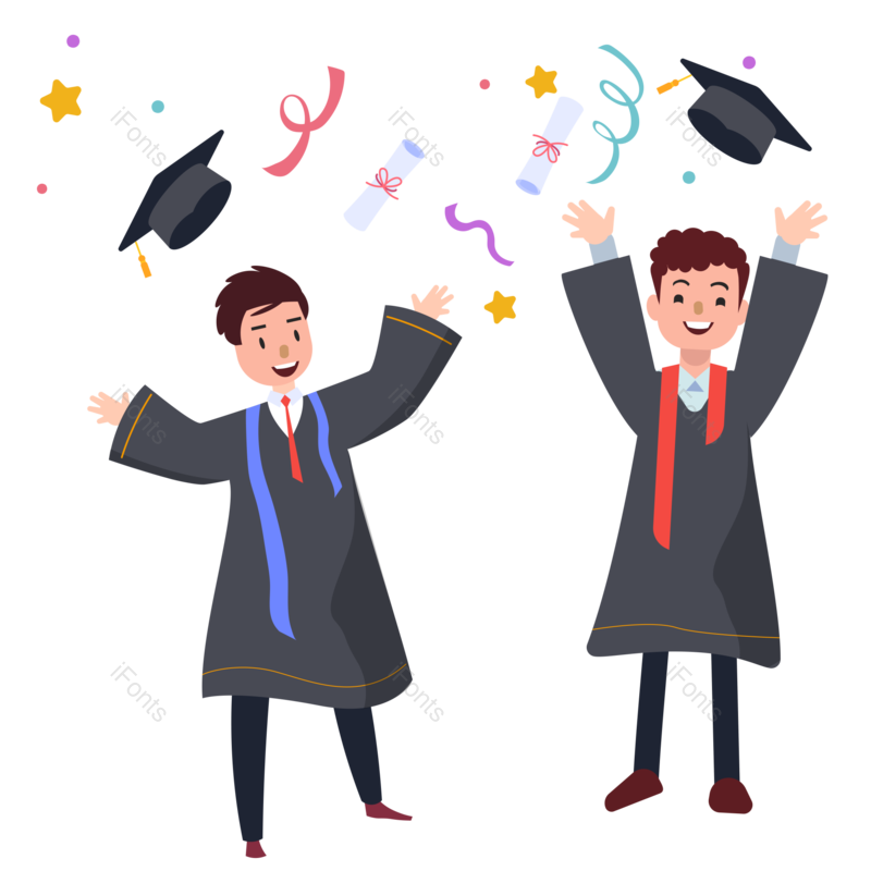 毕业季图片,帽子元素,男孩PNG,毕业证书免抠素材